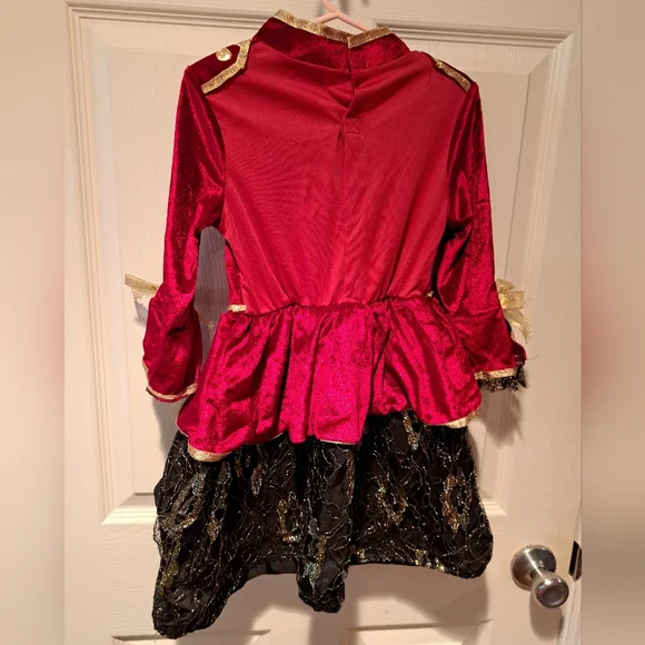 Red and black majorette costume, 4T to 5T - Picture 2 of 3